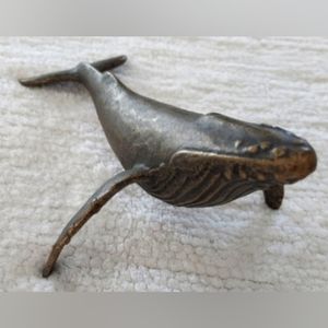 Scott Nelles (signed) 1986 Solid Brass Humpback Whale